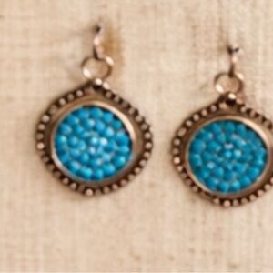 Elegant Blue Beaded Earrings